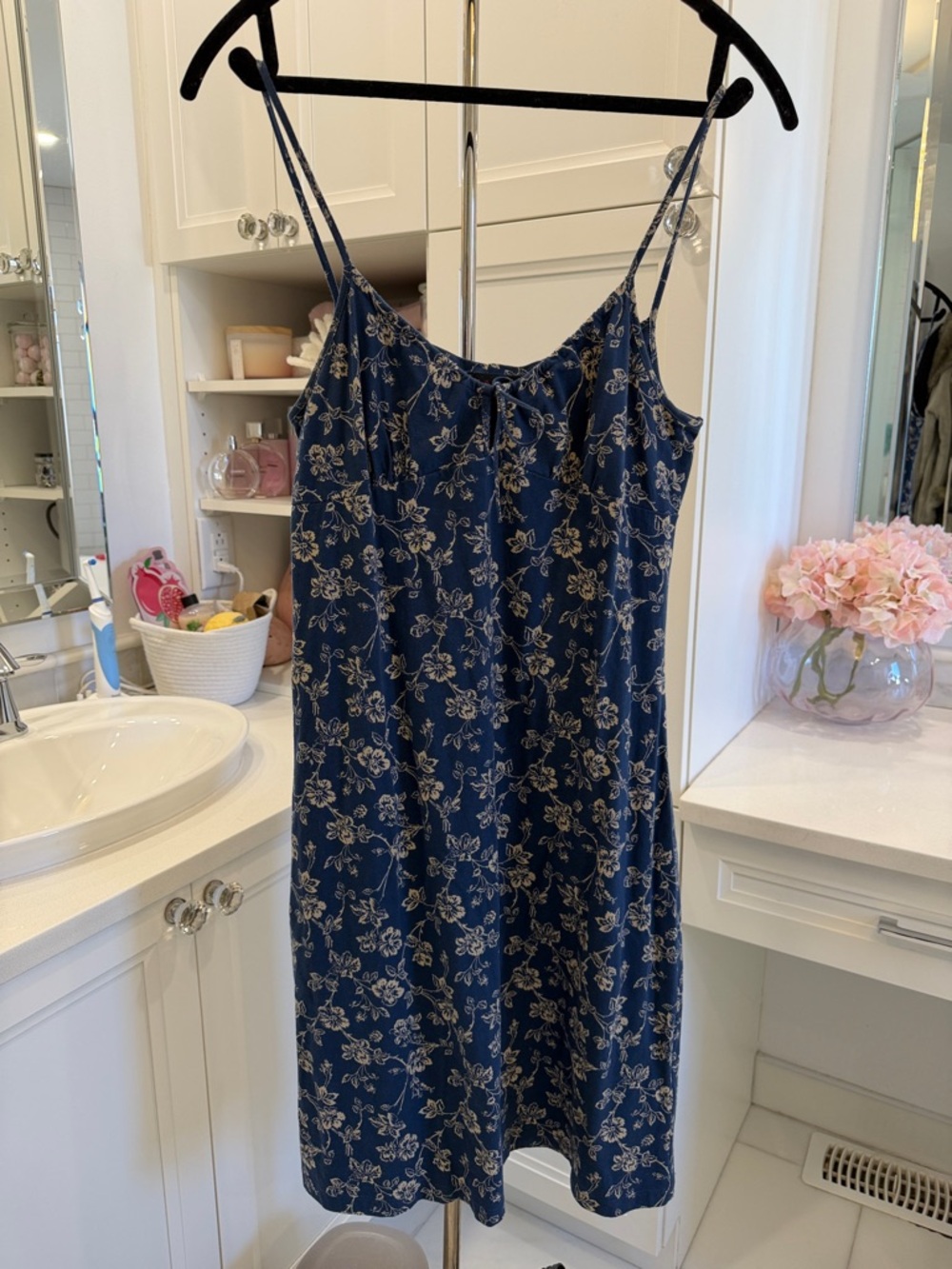 Ralph Lauren Navy Floral Slip Mini Dress